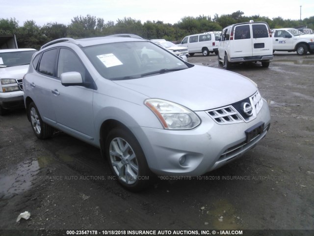 JN8AS5MT4CW273044 - 2012 NISSAN ROGUE S/SV SILVER photo 1