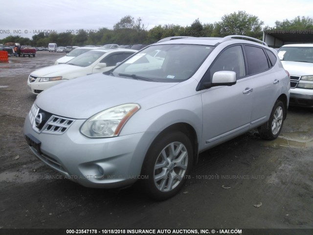 JN8AS5MT4CW273044 - 2012 NISSAN ROGUE S/SV SILVER photo 2