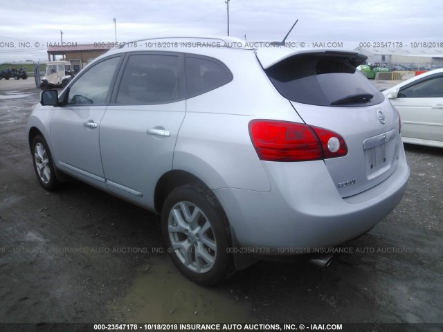 JN8AS5MT4CW273044 - 2012 NISSAN ROGUE S/SV SILVER photo 3