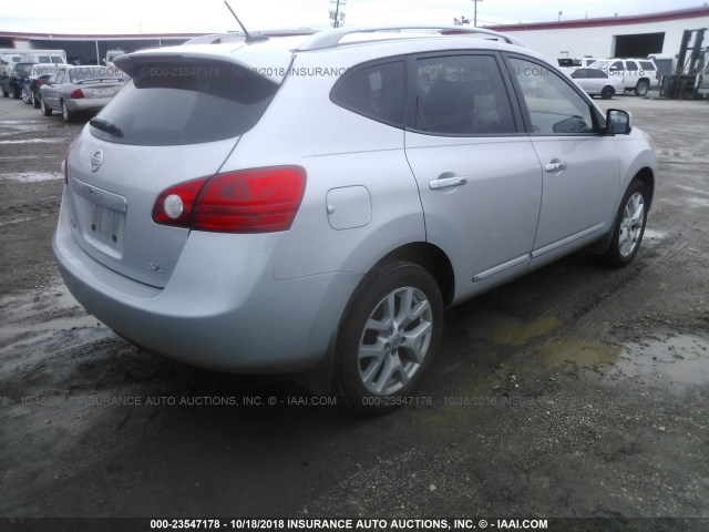 JN8AS5MT4CW273044 - 2012 NISSAN ROGUE S/SV SILVER photo 4