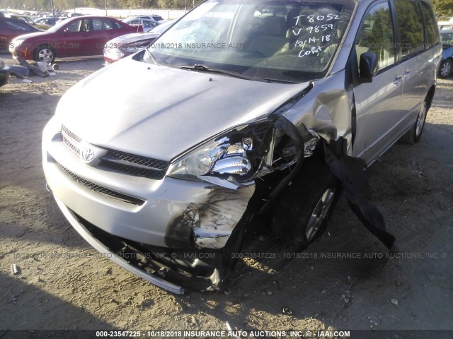 5TDZA23C64S219859 - 2004 TOYOTA SIENNA CE/LE SILVER photo 6