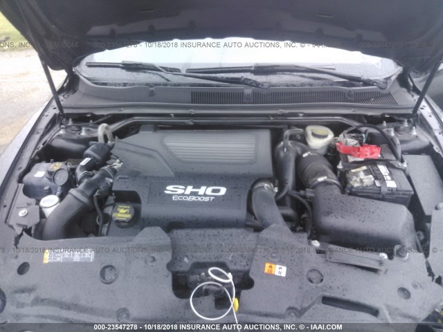 1FAHP2KT3DG140435 - 2013 FORD TAURUS SHO BLACK photo 10