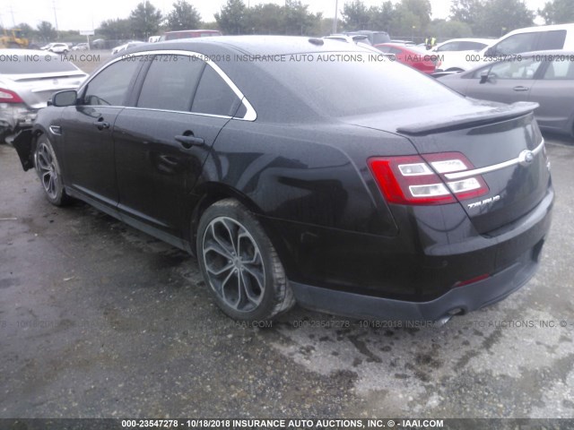 1FAHP2KT3DG140435 - 2013 FORD TAURUS SHO BLACK photo 3