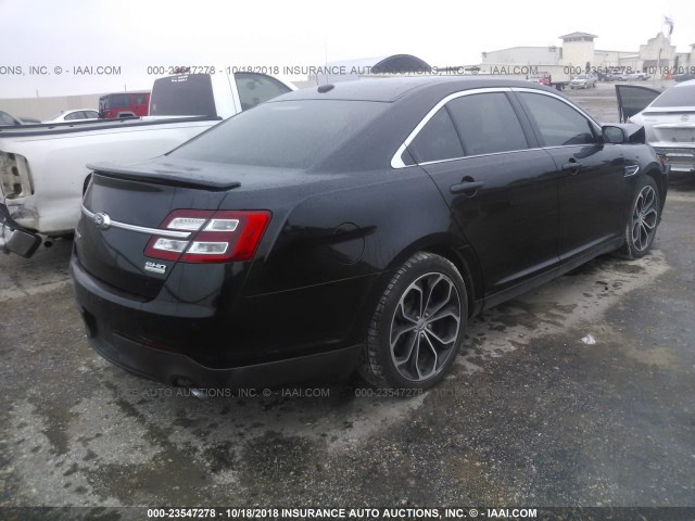 1FAHP2KT3DG140435 - 2013 FORD TAURUS SHO BLACK photo 4