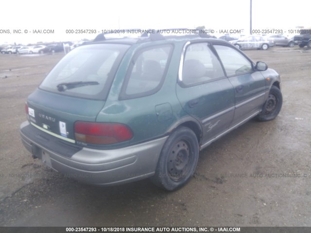 JF1GF4856VG819586 - 1997 SUBARU IMPREZA OUTBACK GREEN photo 4