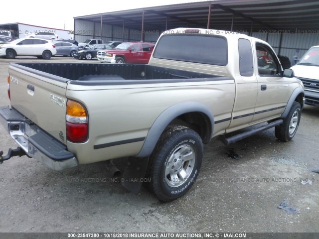 5TESN92N32Z028322 - 2002 TOYOTA TACOMA XTRACAB PRERUNNER GOLD photo 4