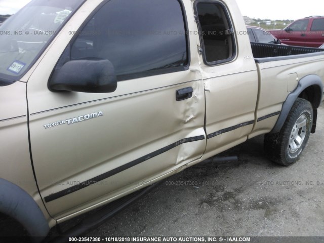 5TESN92N32Z028322 - 2002 TOYOTA TACOMA XTRACAB PRERUNNER ოქროსფერი ფოტო 6