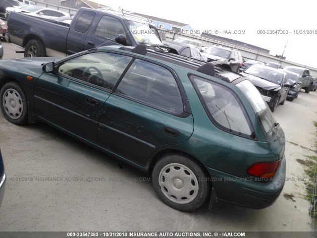 JF1GF435XVH811248 - 1997 SUBARU IMPREZA L GREEN photo 3