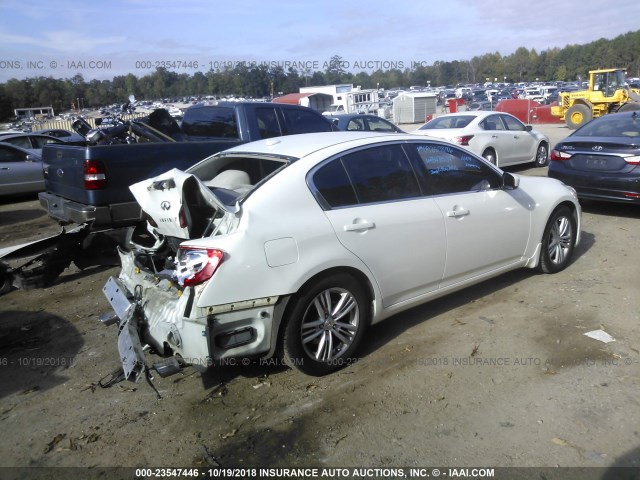 JN1CV6AP6AM401997 - 2010 INFINITI G37 SPORT WHITE photo 4