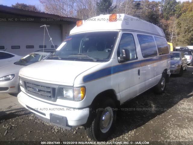 1FTNE24283HA49015 - 2003 FORD ECONOLINE E250 VAN WHITE photo 2