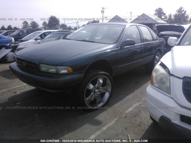 1G1BL52P1TR145354 - 1996 CHEVROLET CAPRICE / IMPALA CLASSIC/SS GREEN photo 2