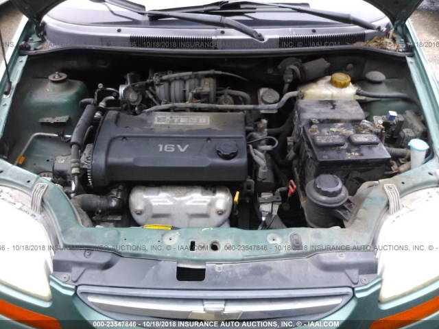 KL1TJ52644B270231 - 2004 CHEVROLET AVEO LS GREEN photo 10