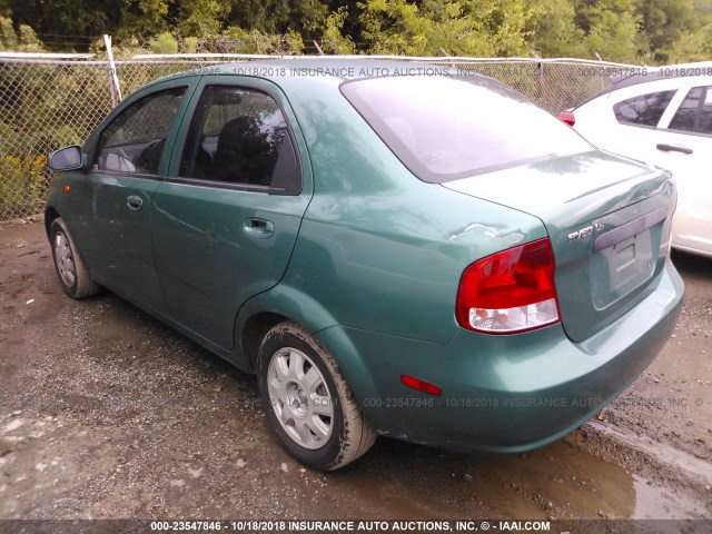 KL1TJ52644B270231 - 2004 CHEVROLET AVEO LS GREEN photo 3