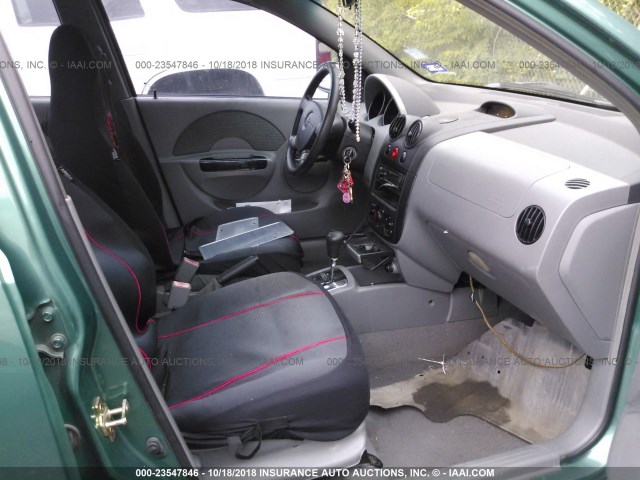 KL1TJ52644B270231 - 2004 CHEVROLET AVEO LS GREEN photo 5
