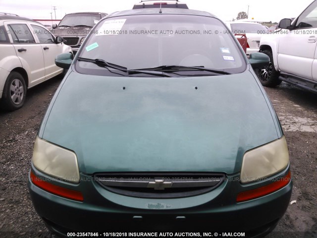 KL1TJ52644B270231 - 2004 CHEVROLET AVEO LS GREEN photo 6
