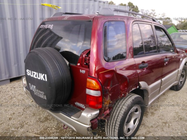 JS3TE62V314151940 - 2001 SUZUKI GRAND VITARA JLS/LIMITED/JLS SE RED photo 6