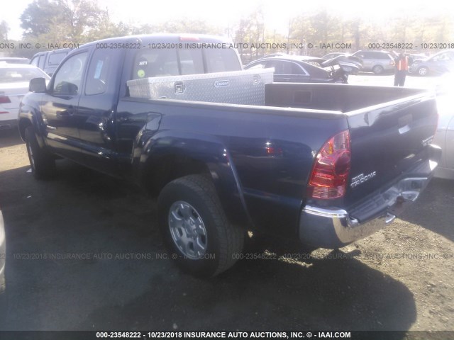 5TETU62N88Z588156 - 2008 TOYOTA TACOMA PRERUNNER ACCESS CAB BLUE photo 3