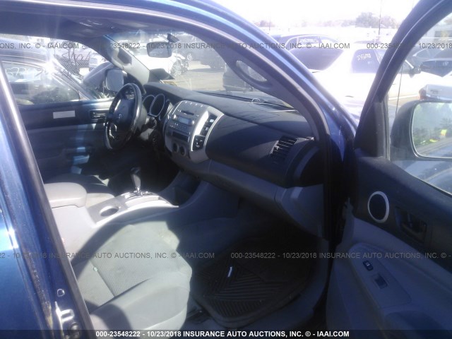 5TETU62N88Z588156 - 2008 TOYOTA TACOMA PRERUNNER ACCESS CAB BLUE photo 5