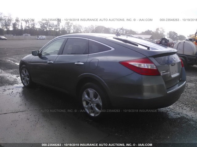 5J6TF2H57AL001647 - 2010 HONDA ACCORD CROSSTOUR EXL GRAY photo 3