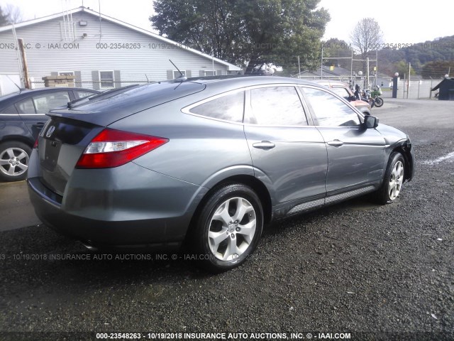 5J6TF2H57AL001647 - 2010 HONDA ACCORD CROSSTOUR EXL GRAY photo 4