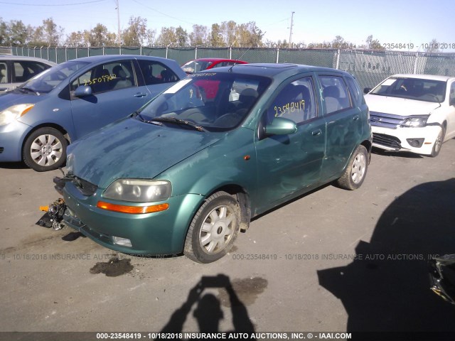 KL1TJ62674B096788 - 2004 CHEVROLET AVEO LS GREEN photo 2