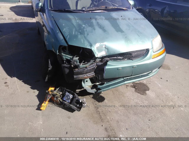 KL1TJ62674B096788 - 2004 CHEVROLET AVEO LS GREEN photo 6