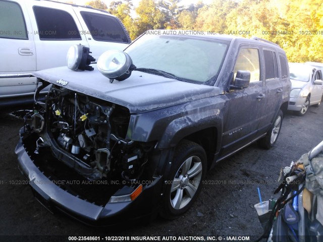 1C4NJRFB2ED897936 - 2014 JEEP PATRIOT LATITUDE GRAY photo 2