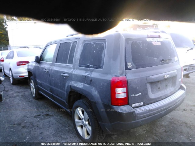 1C4NJRFB2ED897936 - 2014 JEEP PATRIOT LATITUDE GRAY photo 3