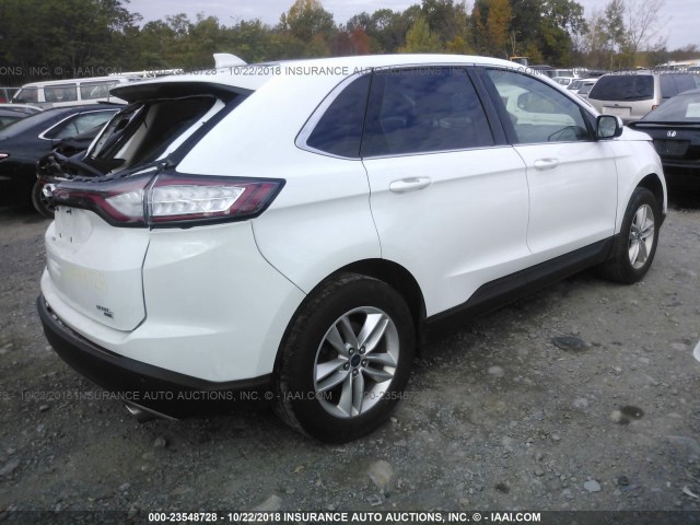 2FMPK4J88GBC03811 - 2016 FORD EDGE SEL WHITE photo 4