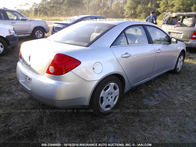 1G2ZF57B284123849 - 2008 PONTIAC G6 VALUE LEADER/BASE SILVER photo 4