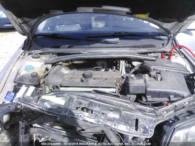 YV1RS61T142325077 - 2004 VOLVO S60 SILVER photo 10
