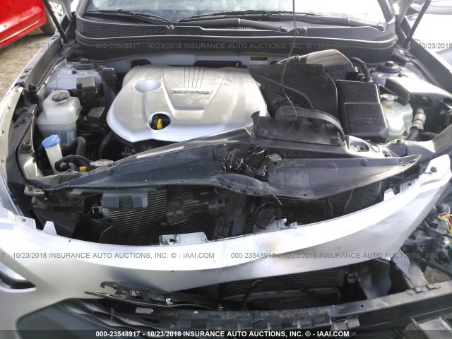 KMHEC4A45CA027551 - 2012 HYUNDAI SONATA HYBRID SILVER photo 10