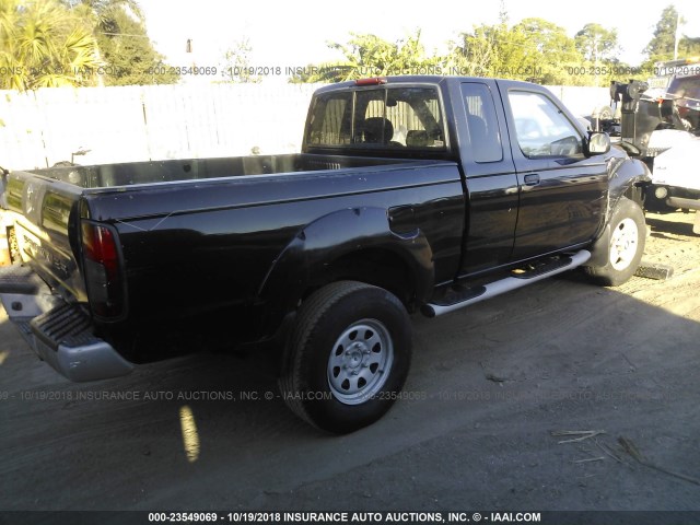 1N6ED26T11C303826 - 2001 NISSAN FRONTIER KING CAB XE/KING CAB SE BLACK photo 4