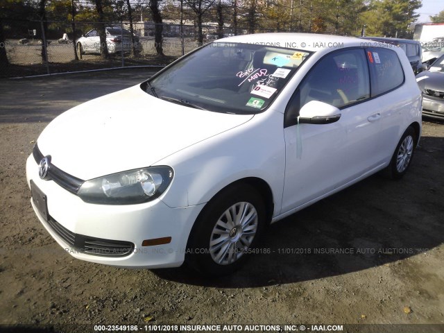 WVWBB7AJ8AW243802 - 2010 VOLKSWAGEN GOLF WHITE photo 2
