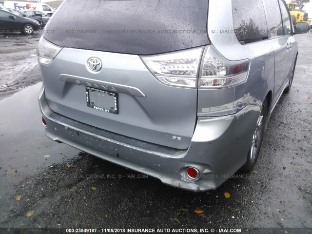 5TDXK3DC1CS270273 - 2012 TOYOTA SIENNA SPORT SILVER photo 6