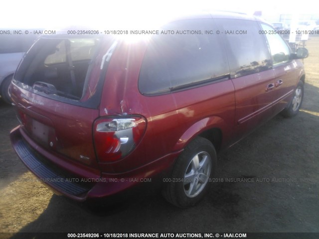 2D4GP44L56R914252 - 2006 DODGE GRAND CARAVAN SXT MAROON photo 4