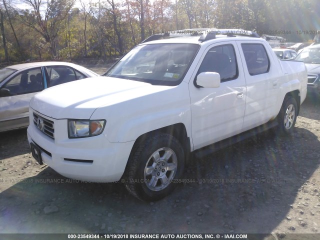 2HJYK16518H541597 - 2008 HONDA RIDGELINE RTL WHITE photo 2