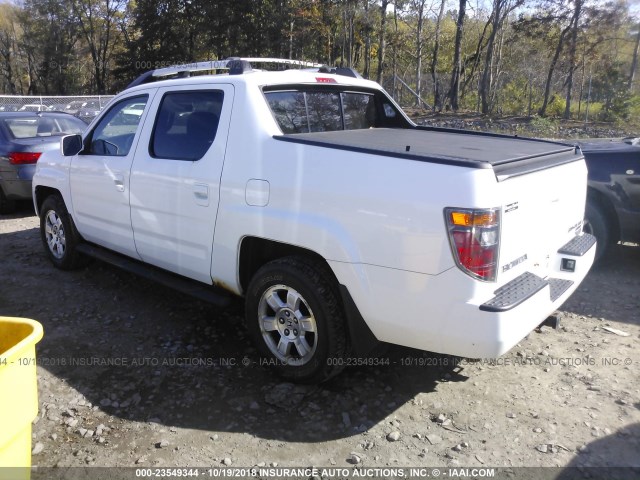 2HJYK16518H541597 - 2008 HONDA RIDGELINE RTL WHITE photo 3