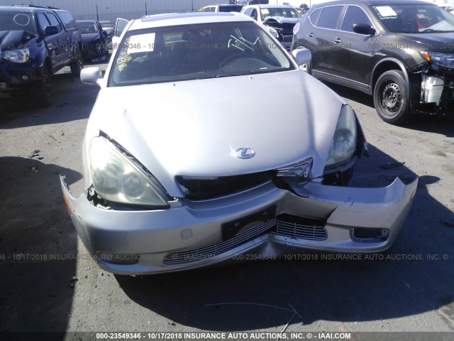 JTHBA30G840020781 - 2004 LEXUS ES 330 GRAY photo 6