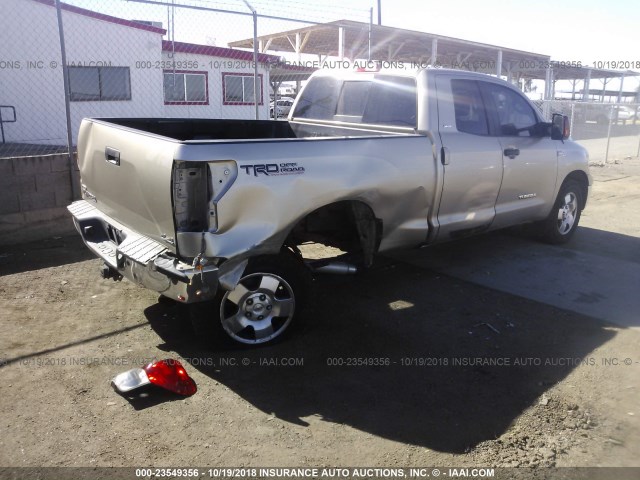 5TFBV54147X022675 - 2007 TOYOTA TUNDRA DOUBLE CAB SR5 GOLD photo 4