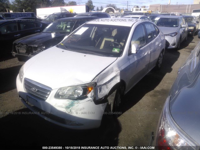 KMHDU46D39U803300 - 2009 HYUNDAI ELANTRA GLS/SE WHITE photo 2