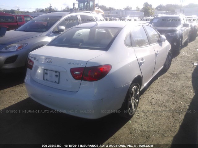 KMHDU46D39U803300 - 2009 HYUNDAI ELANTRA GLS/SE WHITE photo 4