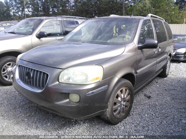 5GADX33L25D205163 - 2005 BUICK TERRAZA CXL GRAY photo 2