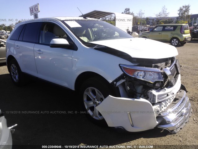 2FMDK3JC4EBB56193 - 2014 FORD EDGE SEL WHITE photo 1