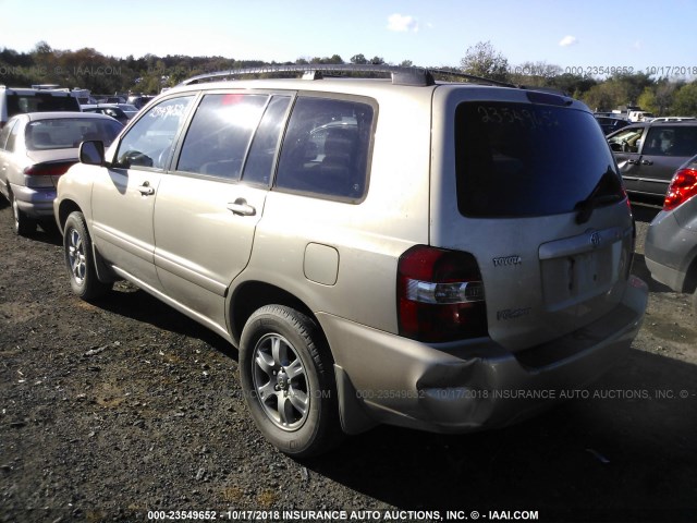 JTEEP21A150112152 - 2005 TOYOTA HIGHLANDER LIMITED GOLD photo 3