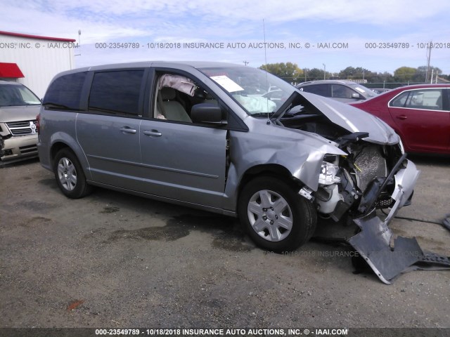 2C4RDGBG4DR608033 - 2013 DODGE GRAND CARAVAN SE GRAY photo 1