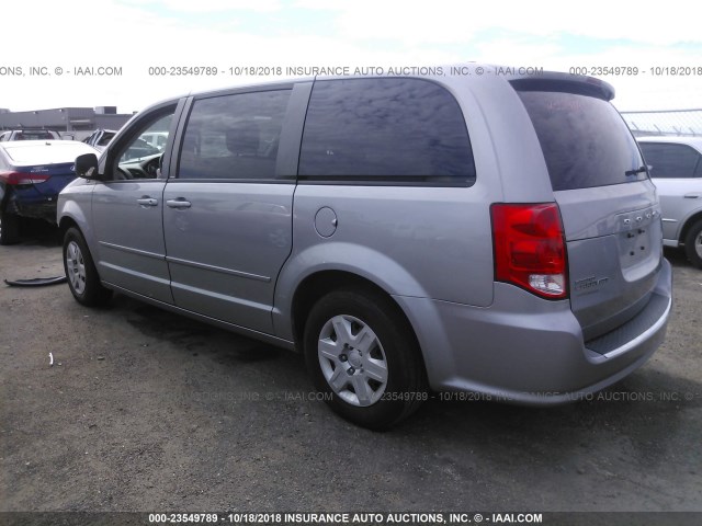 2C4RDGBG4DR608033 - 2013 DODGE GRAND CARAVAN SE GRAY photo 3