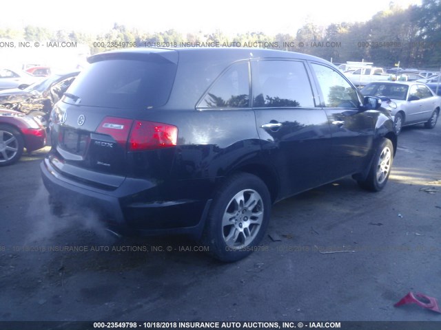 2HNYD28457H527896 - 2007 ACURA MDX TECHNOLOGY BLACK photo 4