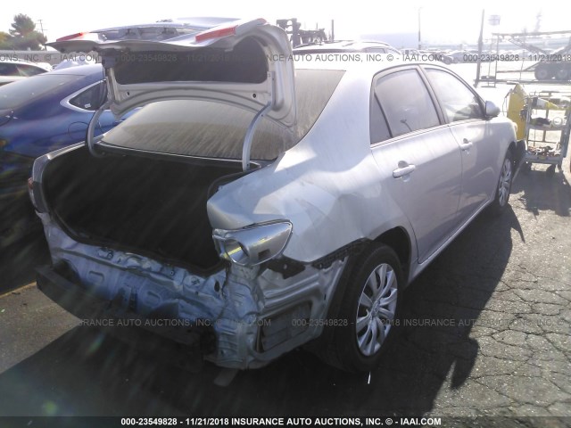 5YFBU4EE1DP117512 - 2013 TOYOTA COROLLA S/LE SILVER photo 4