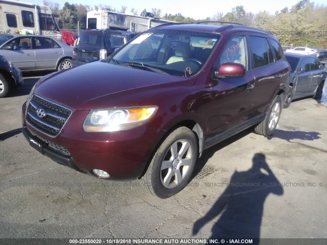 5NMSH73E27H041614 - 2007 HYUNDAI SANTA FE SE/LIMITED RED photo 2